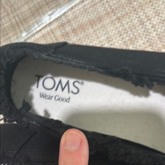 Toms Valencia Black Espadrille Platform Slip-Ons. 10. Excellent condition. Nice! - Picture 7 of 8
